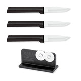 Rada Cutlery 2.5-Inch Peeling Paring Knife Set of 3 & Quick Edge Knife Sharpener