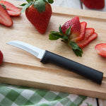 Rada Cutlery Paring & Peeling Knife Set, 4 Knives & Quick Edge Knife Sharpener, Black