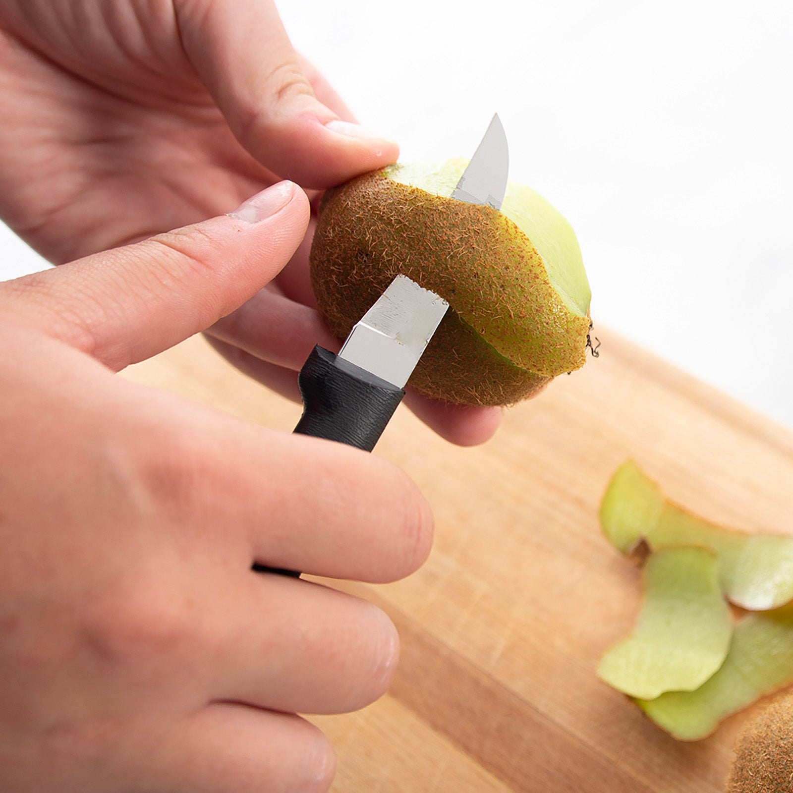 Rada Cutlery Paring & Peeling Knife Set, 4 Knives & Quick Edge Knife Sharpener, Black