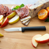Rada Cutlery Paring & Peeling Knife Set, 4 Knives & Quick Edge Knife Sharpener, Black