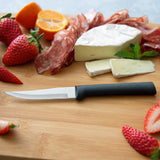 Rada Cutlery Paring & Peeling Knife Set, 4 Knives & Quick Edge Knife Sharpener, Black