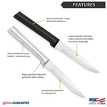 Rada Cutlery 3.875-Inch Serrated Steak Knife, Black Handle