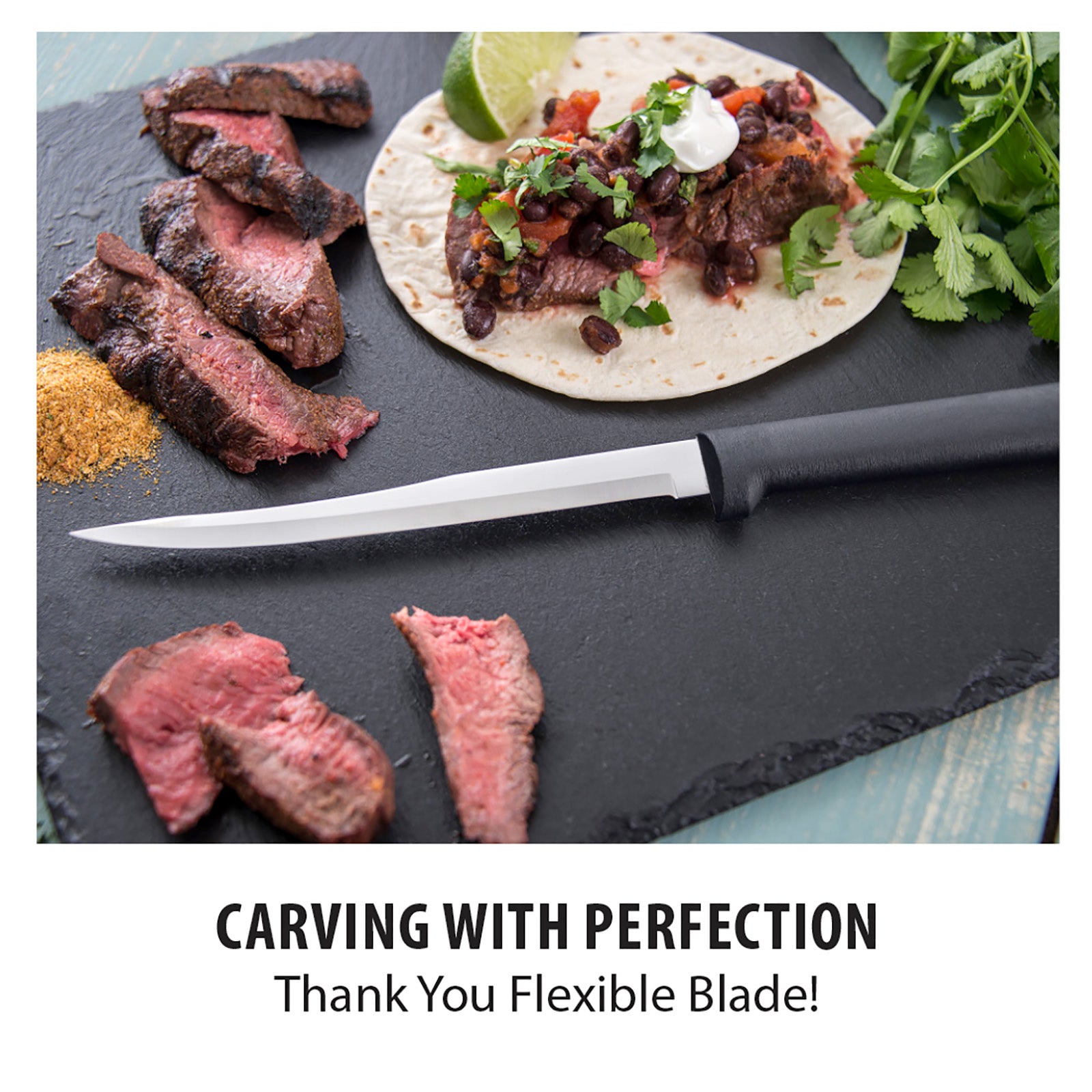 Rada Cutlery 6.625 Carver Boning Knife, Black Handle