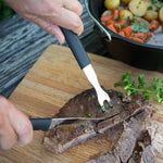 Rada Cutlery 5.125-Inch Carving Fork, Black Handle