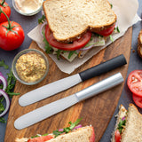 Rada Cutlery 5.375-Inch Super Spreader Stainless Hollow Ground Blade, Black Handle