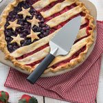 Rada Cutlery Serrated Pie Server Stainless Steel Face, Black Handle