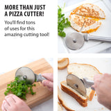 Rada Cutlery Pizza Cutter Stainless Steel Wheel, Black Handle