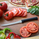 Rada Cutlery 5-Inch Tomato Slicer Stainless Steel Serrated Blade, Black Handle