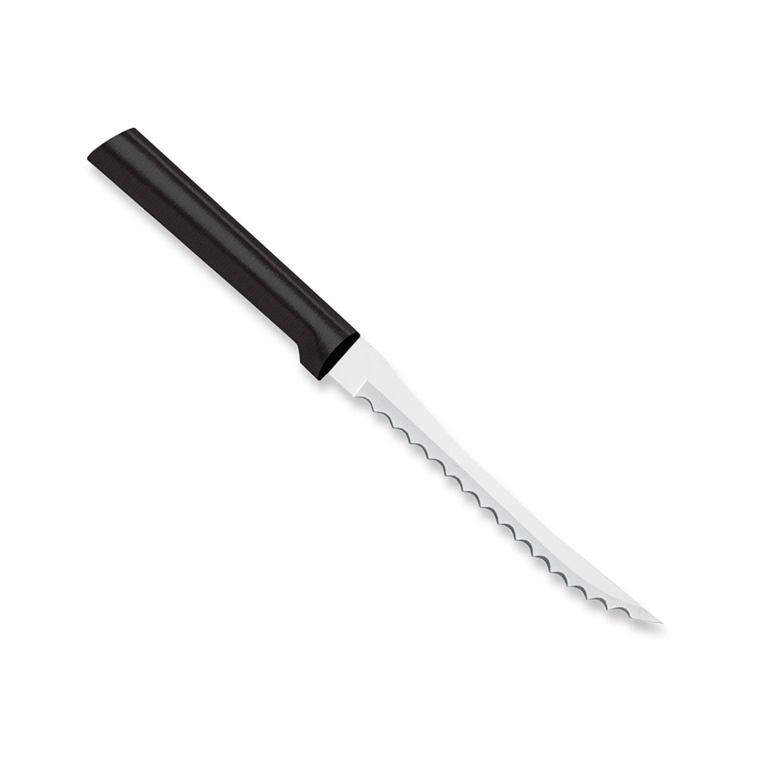 Rada Cutlery 5-Inch Tomato Slicer Stainless Steel Serrated Blade, Black Handle