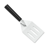 Rada Cutlery Turnover Large Faced Slotted Turner Spatula, Black Handle