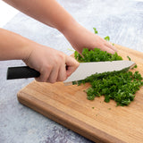 Rada Cutlery 8.5-Inch French Chef Knife Straight Stainless Steel Blade, Black Handle