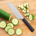 Rada Cutlery 6.25-Inch Cook's Knife Set of 2, Black Handles & Quick Edge Knife Sharpener