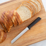 Rada Cutlery 6-Inch Bread Knife Stainless Steel Serrated Blade, Black Handle