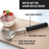 Rada Cutlery 9.25-Inch Ice Cream Scoop, Black Handle