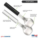 Rada Cutlery 9.25-Inch Ice Cream Scoop, Black Handle
