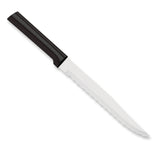 Rada Cutlery 7-Inch Serrated Slicer Stainless Steel Blade, Black Handle