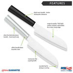 Rada Cutlery 4.75-Inch Cook's Utility Knife Stainless Steel Straight Blade, Black Handle