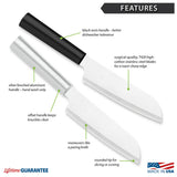 Rada Cutlery 4.75-Inch Cook's Utility Knife Stainless Steel Straight Blade, Black Handle