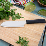 Rada Cutlery 4.75-Inch Cook's Utility Knife Set of 2, Black Handles & Quick Edge Knife Sharpener