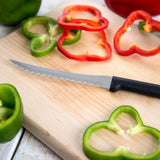 Rada Cutlery 2-Inch Deluxe Vegetable Peeler & 5-Inch Tomato Slicer Stainless Steel Serrated Blade, Black Handles