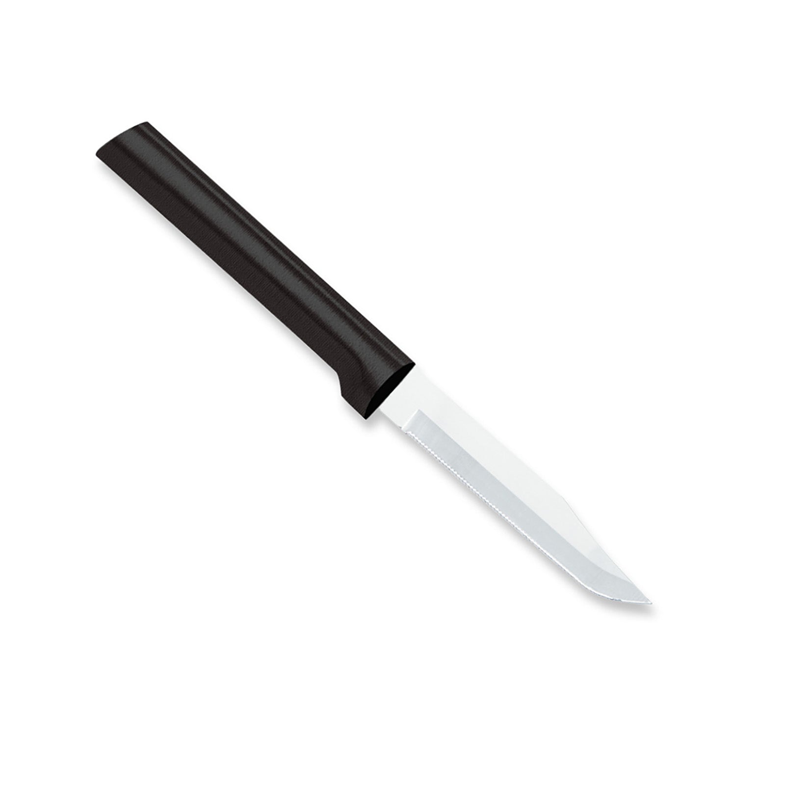 Rada Cutlery 3.25-Inch Serrated Regular Paring Stainless Steel Blade, Black Handle