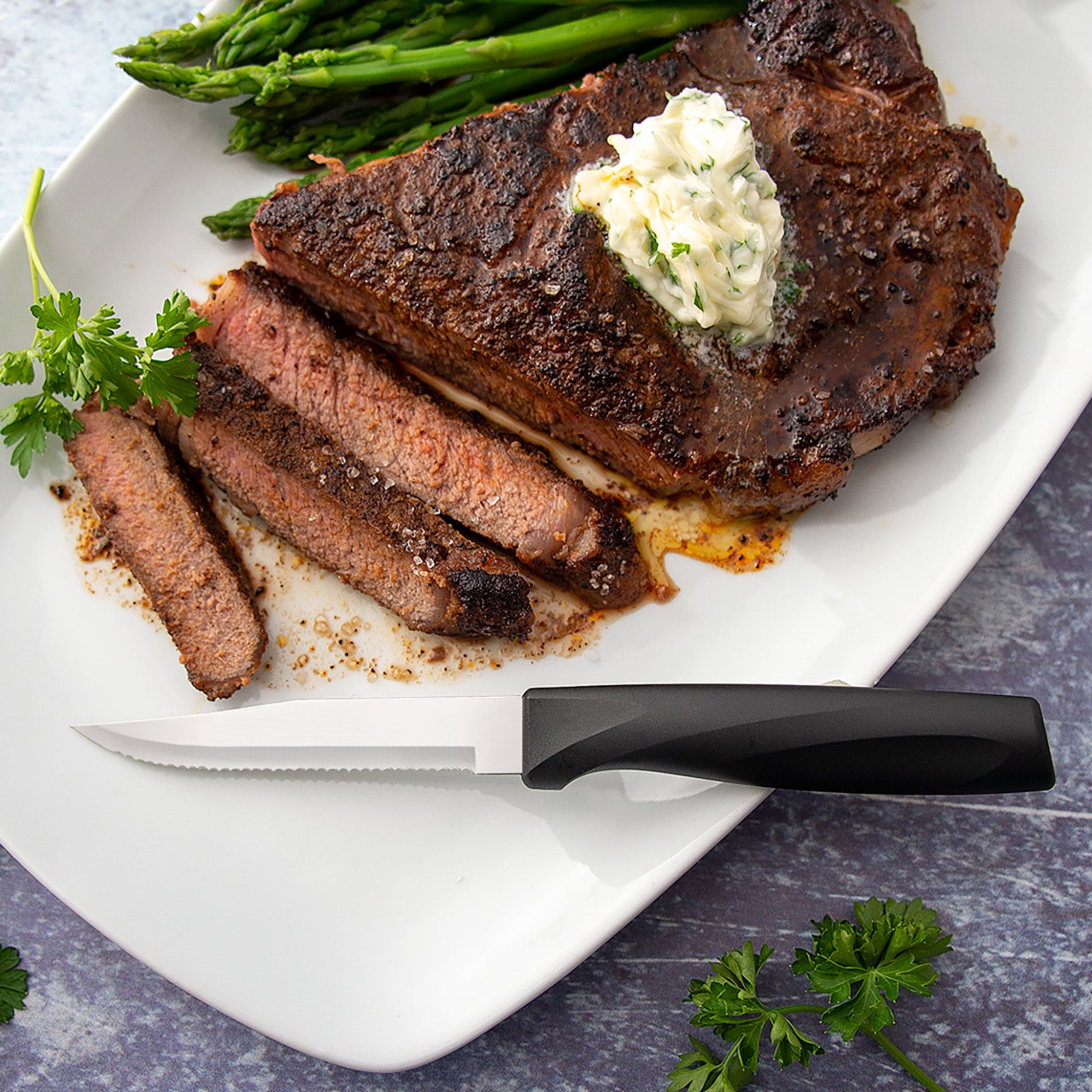 Rada Cutlery 3.875-Inch Serrated Steak Knife Anthem Wave Handle