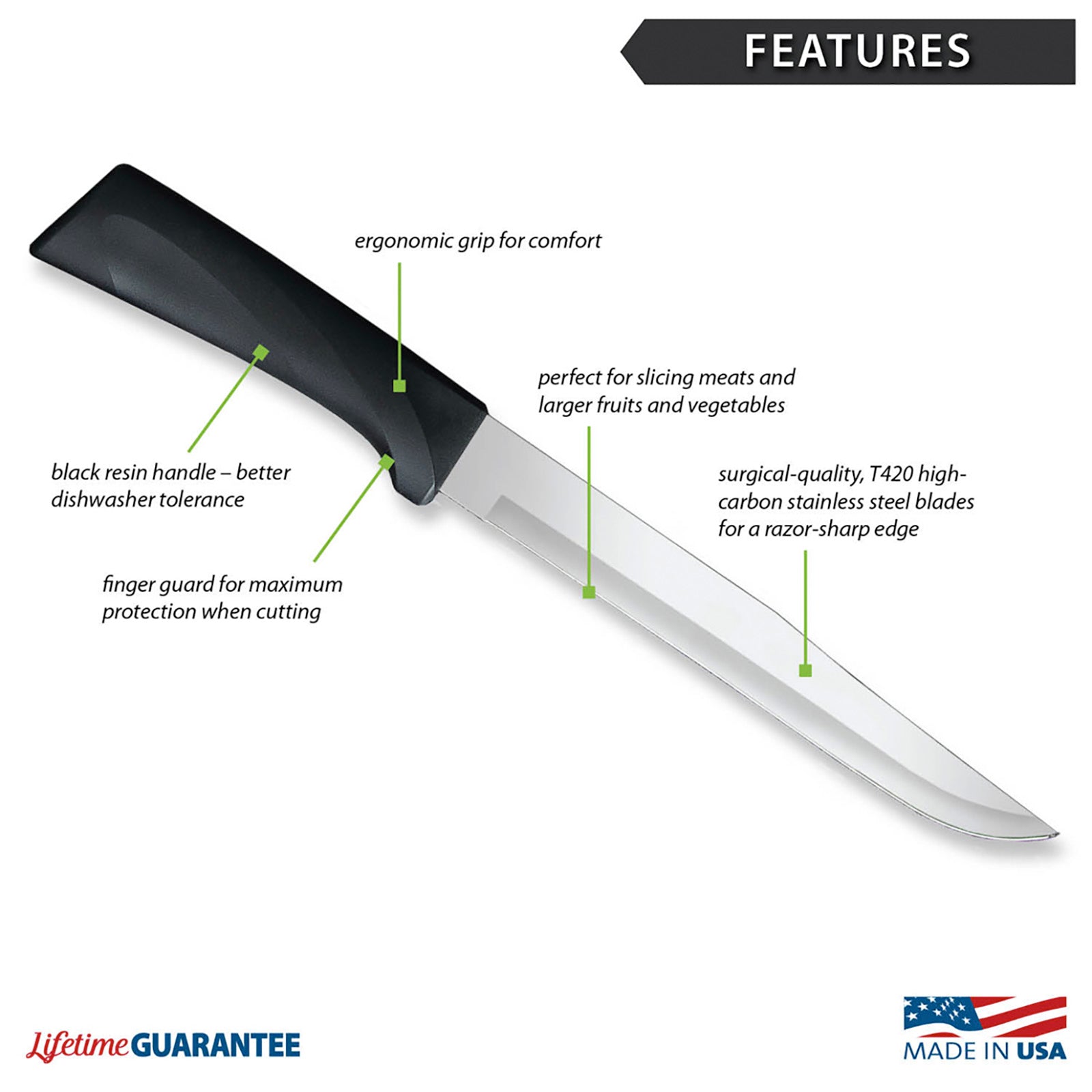 Rada Cutlery 7-Inch Slicer Knife Anthem Wave Handle