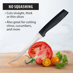 Rada Cutlery 5-Inch Tomato Slicer Serrated Stainless Blade Anthem Wave Handle