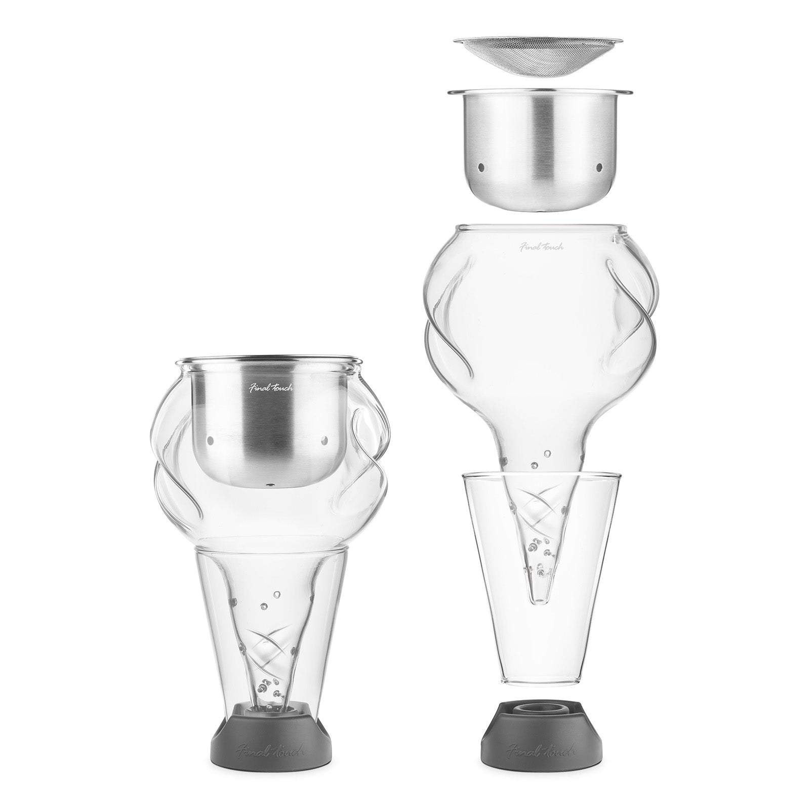 Final Touch Conundrum Stainless Steel Aerator For Wine Decanters