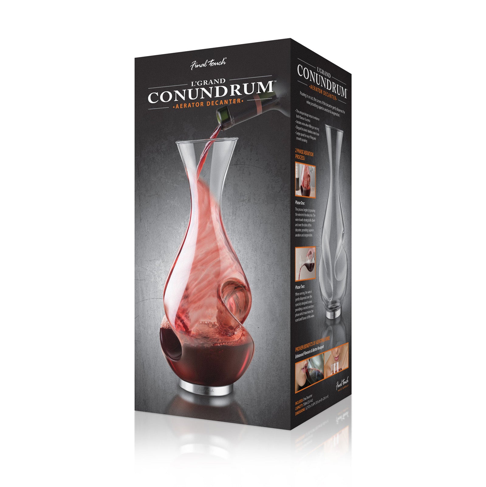 Final Touch L'Grand Conundrum Aerator Decanter