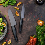 Kyocera INNOVATIONblack® 2-Piece Ceramic Knife Set, 6-Inch Chef's and 4.5-Inch Utility