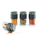 Lekue Spice Shaker with Dual Opening for Large and Small, Set of 4
