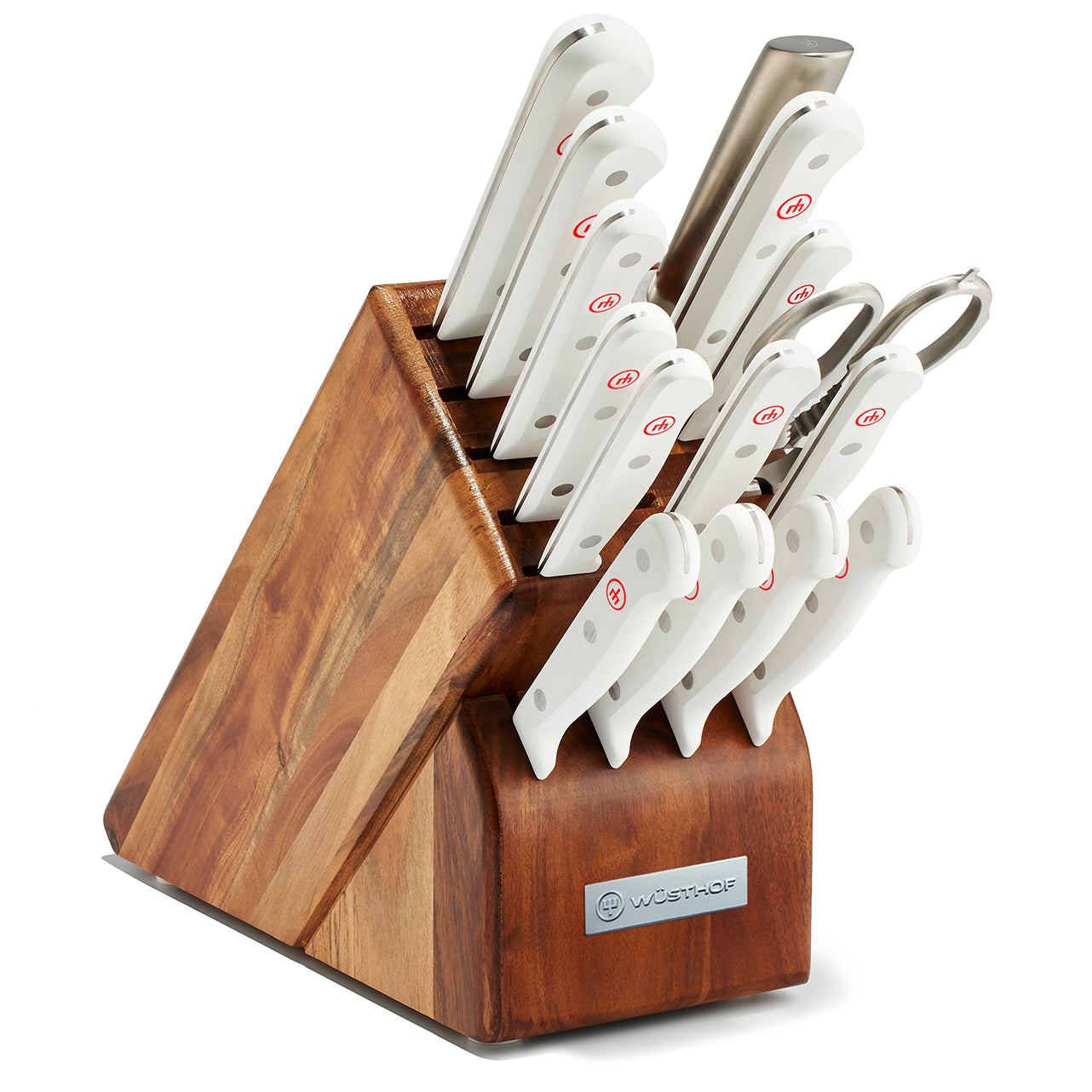 Wusthof Gourmet 16 Piece Block Set, White Handles