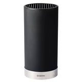 Kyocera Round Universal Knife Block, Black w/Stainless Steel Band