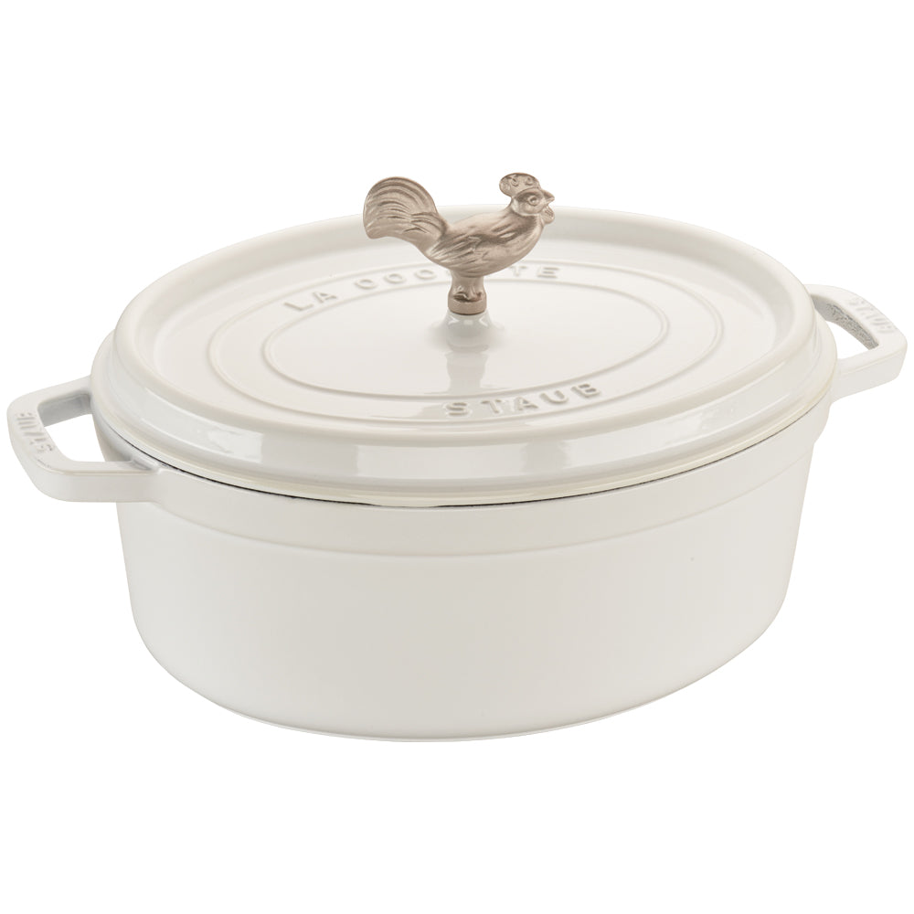 Staub 5.75-qt Coq au Vin Cocotte, White