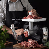 Ankarsrum Meat Grinder Hunter Package Includes 2.5mm, 6mm, 8mm Discs