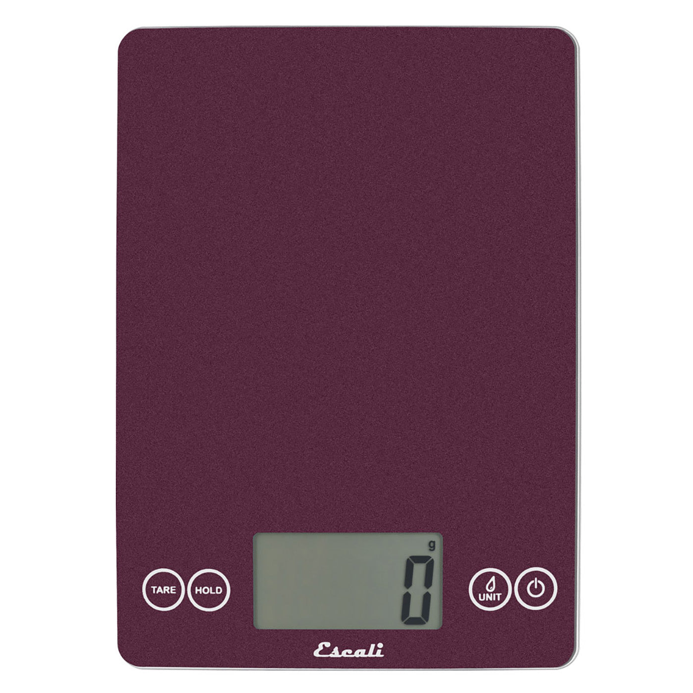 Escali Arti Glass 15 lb Digital Kitchen Scale, Purple Night