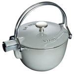 Staub Cast Iron 1-qt Round Tea Kettle, Graphite Grey