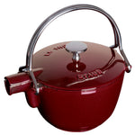 Staub Cast Iron 1-qt Round Tea Kettle, Grenadine