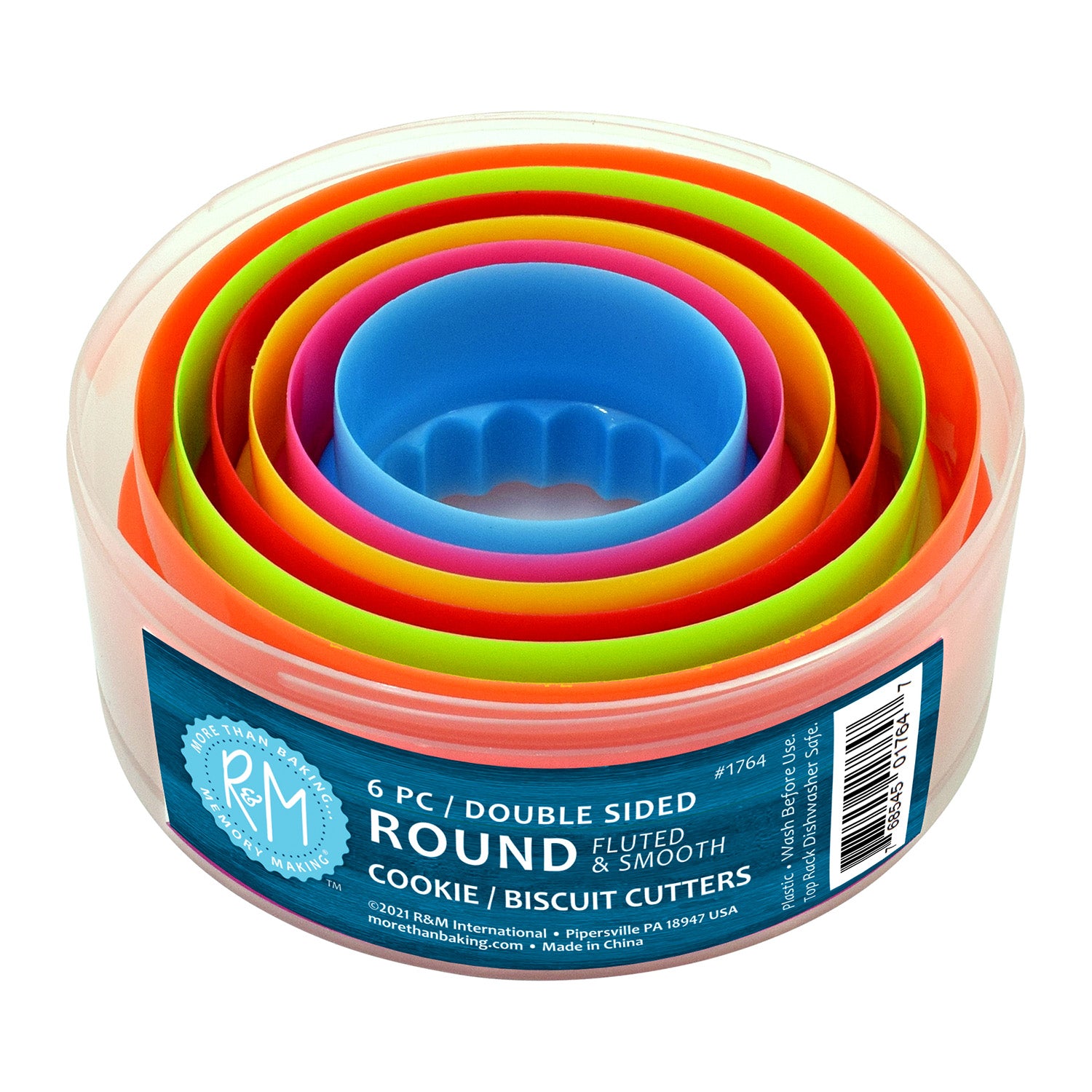 R&M International Round Cookie and Biscuit Cutters, Assorted Sizes, 6-Piece Set