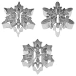 R&M International Snowflake 3 Piece Cookie Cutter Set