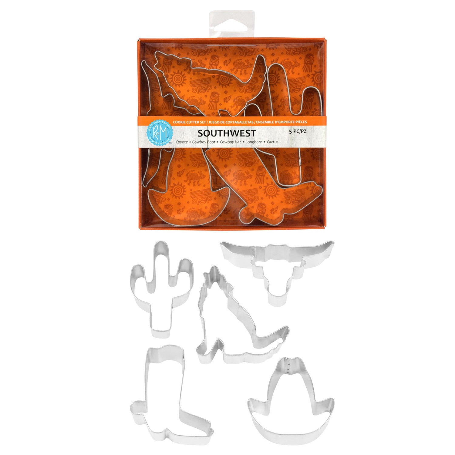 R&M International Southwest Theme 5 Piece Cookie Cutter Set