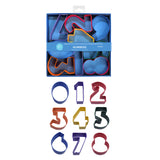 R&M International Color Numbers 9 Piece Cookie Cutter Set