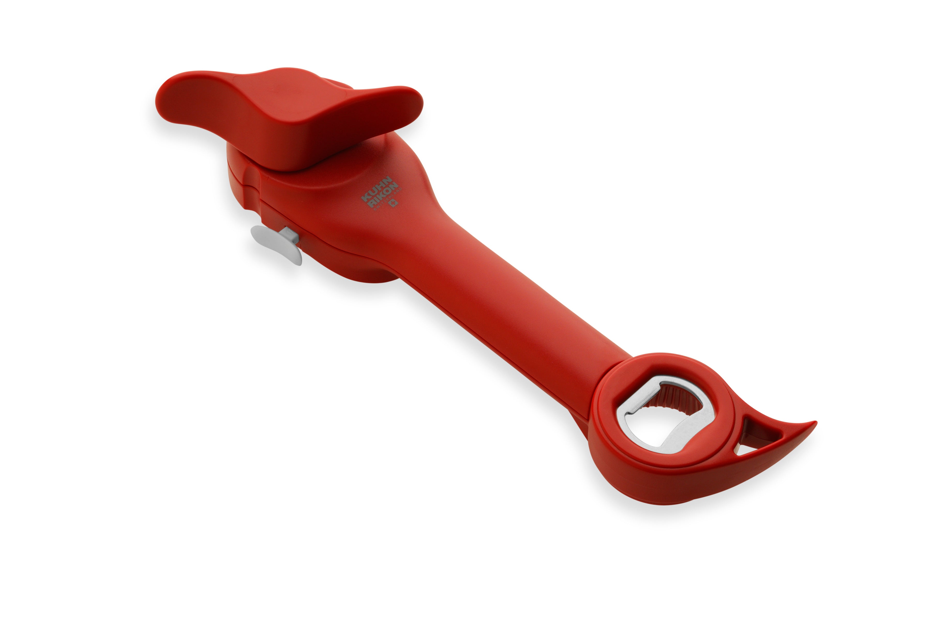 Kuhn Rikon Auto Safety Master Opener for Cans, Bottles and Jars, Red