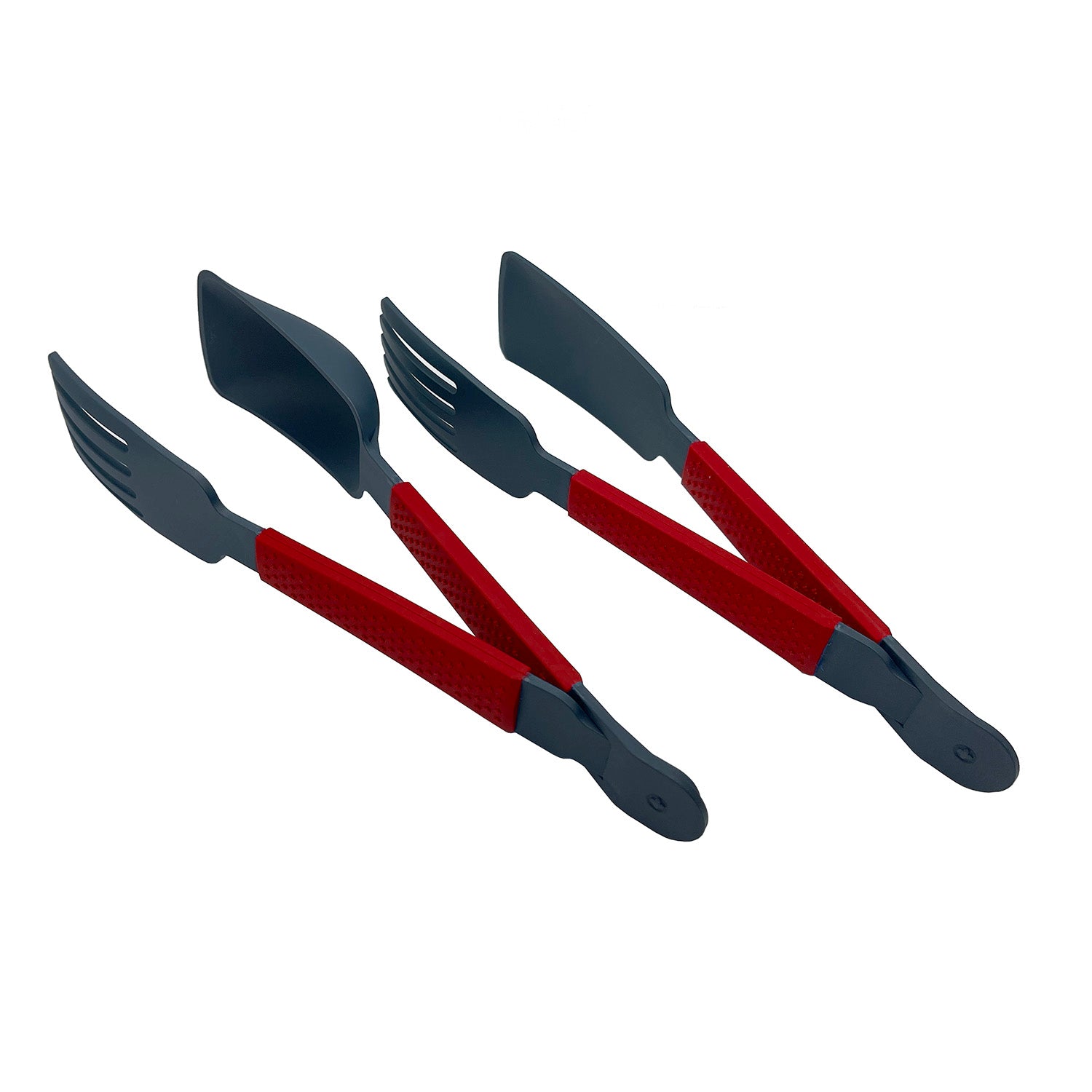 Kuhn Rikon Tong Tools 4 Piece Set, Red