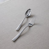 Fortessa Lucca Flatware Set, Hostess Serving Set, Faceted Stainless