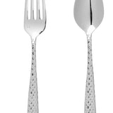 Fortessa Lucca Flatware Set, Hostess Serving Set, Faceted Stainless