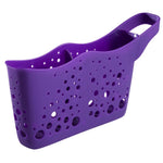 Hutzler Sponge Station Duo In Sink Sponge Caddy w/Drain Holes, Purple