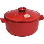 Emile Henry Flame Round Stewpot Dutch Oven, 2.6 Quart
