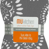 MU Kitchen Durable Microfiber Sponge with Scrubber